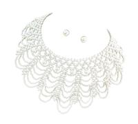 ERRORY Handcrafted Multi-Strand Pearl Collar Jewelry Secure Clasp Comfort Fit Casual to Formal Ethnic Accessories Ethnic Beaded Pearls Necklace