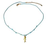 ERRORY Handwoven Rope Fish Pendant Necklace with Corrosion-Resistant Steel Chain, Adjustable Beach Jewelry Present for Daily Wear Woven Necklace