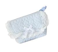 ERRORY Lace Pencil Case with Detachable Shoulder Strap Big Capacity Makeup Bag Crossbody Purse for Student Women School Cotton Pencil Case Crossbody