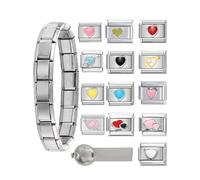 ERRORY Link Tool Link Connectors Bracelets Charm Attachment Stainless Steel Texture Italian Charms Italian Charm Set