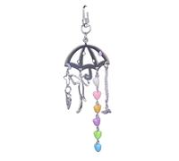 ERRORY Lovely Heart Umbrella Keychain Fashion Bags Pendant Stylish Keyring Aesthetic Bag Charm Accessory For Women Gifts