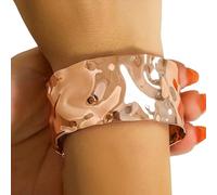 ERRORY Metal Punk Featuring Geometric V Notch and Hammered Surfaces Textured Metal Bangle for Alternative Fashion Alternative Styles V Notch Bangle