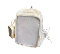 ERRORY Modern Unisex Book Bag with Storage Space Japanese Cartoon Design Breathable Shoulder Strap for Commuters Anime Themed PU Leather Backpack