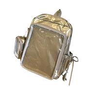 ERRORY Modern Unisex Book Bag with Storage Space Japanese Cartoon Design Breathable Shoulder Strap for Commuters Anime Themed PU Leather Backpack