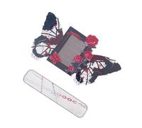 ERRORY Multipurpose Sturdy Acrylics Sign Holder with Rose Lilys Designs Card Display Stand for Collectors and Merchants Business Card Presentation