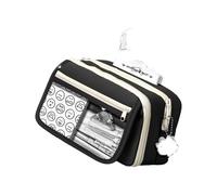 ERRORY Practical 22cm Canvas Writing Tools Bag Pencil Case Box Providing Efficient Storage Solution for Busy Students Girls Stationeries Organiser