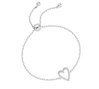 ERRORY Romantics Heart Openwork Pendant for Women Stainless Steel Wristchain with Adjustable Size Accessory Resistant