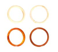 ERRORY Set of 4 Stylish Round Bracelets Geometric Acrylic Design Modern Jewelry Lightweight Nordic Styles Accessories Contemporary Acrylic Wristwear Set