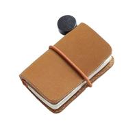ERRORY Small Leather Notebook 1.25x1.88Inch Pocket Journal Notepads Refillable Notebook 60 Pages Unlined For Writing Sketching Coffee Shop