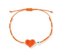 ERRORY Stylish Beaded Evil ' s Eye Charm Wrist Band Showcasing Expert Handwoven Heart Detail for Versatile Outfits Stylish Wrist Chain
