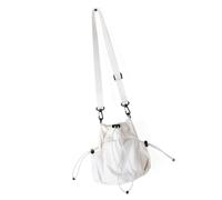 ERRORY Stylish Pleated Drawstring Bucket Bag Nylon Shoulder Purse Crossbody Bags For Shopping And Travel For Women Lightweight Handbag