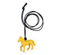 ERRORY Symbolic Horse Charm Necklace for Success Sturdy User Friendly Acrylic and Adjustable Leather Cord Sweater Chain Versatile Jewelry