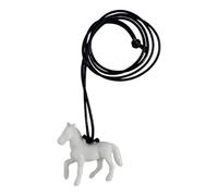 ERRORY Symbolic Horse Charm Necklace for Success Sturdy User Friendly Acrylic and Adjustable Leather Cord Sweater Chain Versatile Jewelry