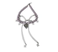 ERRORY Trendy Two-Layer Pearls Necklace Lightweight Beaded Collarbone Chain for Stylish Layering Pearl Choker
