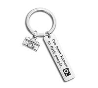 ERRORY Vintage Styles Camera Keychain Stainless Steel Holder Lightweight Travel Essential Photography Enthusiasts Gift Photography Enthusiast Gift Metal Keychain