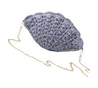 ERRORY Women's Handwoven Crossbody Handbag Summers Beach Shoulder Handbag Cotton Crochet Woven Handmade Purse Bag Straw Shoulder Crossbody Bag