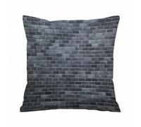 ERRTU Throw Pillow Case Pillowcase Square Printed Cushion Cover for Living Room Sofa Couch Bed Car,Abstract grey cement brick wall texture background.,18x18 in