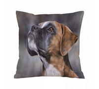ERRTU Throw Pillow Case Pillowcase Square Printed Cushion Cover for Living Room Sofa Couch Bed Car,Boxer drawing Dipinti di cane, Ritratti di cani, Cani boxer,18x18 in