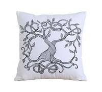 ERRTU Throw Pillow Case Pillowcase Square Printed Cushion Cover for Living Room Sofa Couch Bed Car,Celtic tree of life illustration of Yggdrasil.,16x16 in