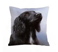 ERRTU Throw Pillow Case Pillowcase Square Printed Cushion Cover for Living Room Sofa Couch Bed Car,Cocker Spaniel Dog Portrait Painting Animal Artist Canine Mammal Domestic pet,18x18 in