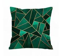 ERRTU Throw Pillow Case Pillowcase Square Printed Cushion Cover for Living Room Sofa Couch Bed Car,Emerald and Copper,16x16 in