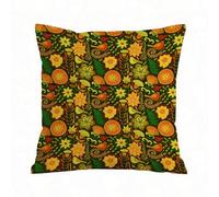 ERRTU Throw Pillow Case Pillowcase Square Printed Cushion Cover for Living Room Sofa Couch Bed Car,Garden,Ornamental Nature Wildlife Pattern with Birds and Summer Flowers,16x16 in