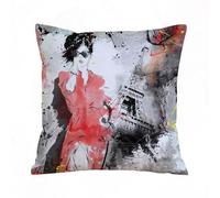 ERRTU Throw Pillow Case Pillowcase Square Printed Cushion Cover for Living Room Sofa Couch Bed Car,Paris, Icon of modern French fashion Parisienne, woman, woman,16x16 in