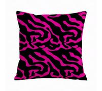 ERRTU Throw Pillow Case Pillowcase Square Printed Cushion Cover for Living Room Sofa Couch Bed Car,Seamless pink zebra pattern 80s 90s style.Fashionable exotic animal print.Vector,20x20 in