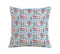ERRTU Throw Pillow Case Pillowcase Square Printed Cushion Cover for Living Room Sofa Couch Bed Car,surfboard,18x18 in