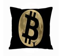 ERRTU Throw Pillow Case Pillowcase Square Printed Cushion Cover for Living Room Sofa Couch Bed Car,The moon a bitcoin sign and a human figure. Vector Format.,20x20 in