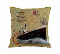 ERRTU Throw Pillow Case Pillowcase Square Printed Cushion Cover for Living Room Sofa Couch Bed Car,Titanic,20x20 in
