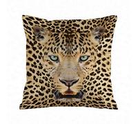 ERRTU Throw Pillow Case Pillowcase Square Printed Cushion Cover for Living Room Sofa Couch Bed Car,Wildlife Wild Tiger Leopard Print Picture of Art Photos Big Cat with Green Eye,20x20 in