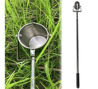ERRULAN 304 Stainless Steel Pendulum Beaker Sampler, Telescopic Rod Water Quality Sampler, Water Sampling Dipper Long Handle Retractable for River/Lake/pond(Non-graduated,1.23-5m/4.0-16.4 ft)