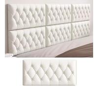 ERRULAN Autism Wall Padding, Self-adhesive Soft Panels, Anti-collision Wall Pads For Protection Kids Headboard, Bench/Seat Back Board For Living Room/Toddler Room (Color : White, Size : 1pcs)