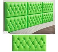 ERRULAN Autism Wall Padding, Self-adhesive Soft Wall Panels, Anti-collision Wall Pads For Protection Kids Headboard, Bench/Seat Back Board For Living Room/Toddler Room (Color : Green, Size : 1pcs)
