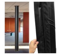 ERRULAN Basement Pole Padding Wrap Around, Customizable Metal Pole Round Protective Pads, 1.2 In Thick All Weather Impact Cushion for Protection and Safety(Black-H 5.5'/1.7m,Dia 7''/18cm)