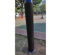 ERRULAN Basketball Pole Padding Outdoor Round, 5 6 7 8 Ft Tall Universal Wrap Around Basketball Hoop Post Pads, Waterproof Around Metal Poles Protector(Black-H 7.5'/2.3m,Dia 1.5''/4cm)