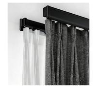ERRULAN Double Curtain Rail Box Valance Frame, Cornice Board Window Valance Modern, Blackout Curtains Pelmet Panel for Bedroom Living Room(Black,104in/264.2cm)
