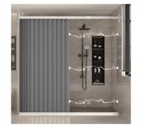ERRULAN Retractable Tub Shower Door, Magnets Bathroom Partition Curtain Anti Billowing, No Drill Walk In Showers Kit for Wet Dry Separation(Gray,1.7-1.9m(66.9-74.8in))