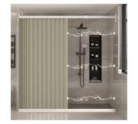 ERRULAN Retractable Tub Shower Door, Magnets Bathroom Partition Curtain Anti Billowing, No Drill Walk In Showers Kit for Wet Dry Separation(Green,0.8-1m(31.4-39.4in))