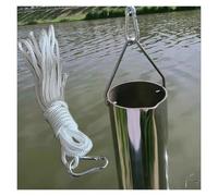 ERRULAN Thickened Steel Sampling Bucket, Water Sample Bottles Kit, Ultra Light Beaker Collector for Schools, Laboratory, Scientific Research Institutions(2000ml)