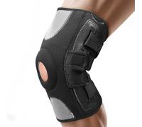 Errum Professional Knee Brace, Hinged Knee Support Brace for Knee Pain with X-Straps Fiting System for Joint Pain Relief, Arthritis, Meniscus Tear, MCL, ACL, Ligament Injury (Black-L)