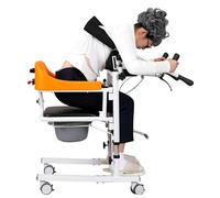 Errzom Hydraulic Patient Lift with Assisted Upper Body Lift Rack for Home Wheelchair Lift Transfer Chair, Car Lift Bedside Commode Chair Lift Aid, Adjustable Height Bathroom Wheelchair