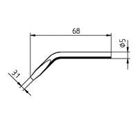 Ersa Ersadur 0032JD Long Life Tip Angled Chisel-Shaped 3.1 mm