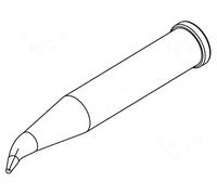 Ersa Ersadur 0102SDLF06L Long-life Soldering Tip Extended Curved Pencil Tip 0.6 mm Diameter with Ersadur LF Coating