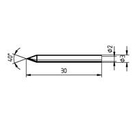 Ersa 0842CD Soldering Tip Chisel-shaped 2.2mm High Heat Conductivity