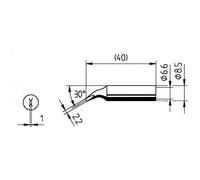 Ersa 0842JD/SB Chisel Soldering Tip Straight 1pc High-Precision
