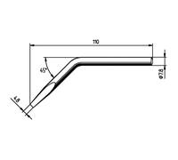 Ersa 0082JD/SB Soldering Tip Chisel Curved 4.80mm 1pc