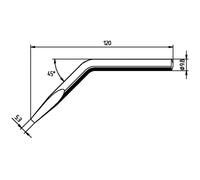 Ersa Soldering Tip Chisel-shaped Curved 1pc