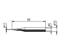 Ersa Soldering Tip Pencil-Shaped 1.10mm 1pc 0172BD/SB